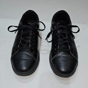 TredSafe Slip Resistant Shoes Black Lace-Up Anti Fatigue Men's 8.5 (toe wear)
